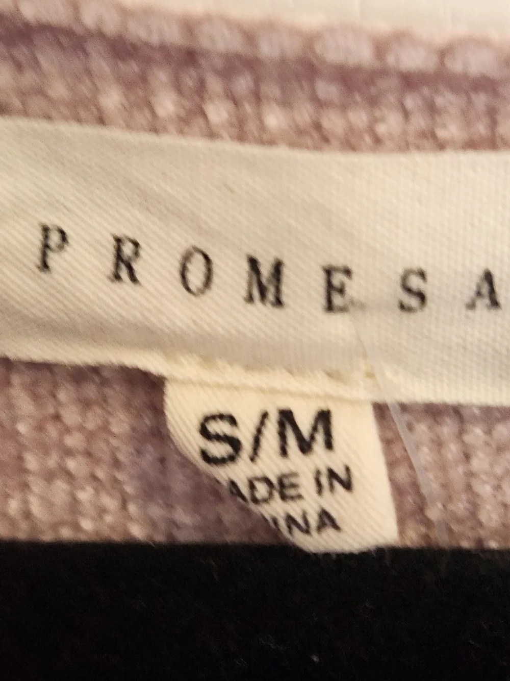 Promesa Two-Tone V-Neck Sweater in Dusty Pink and Purple S/M Euc